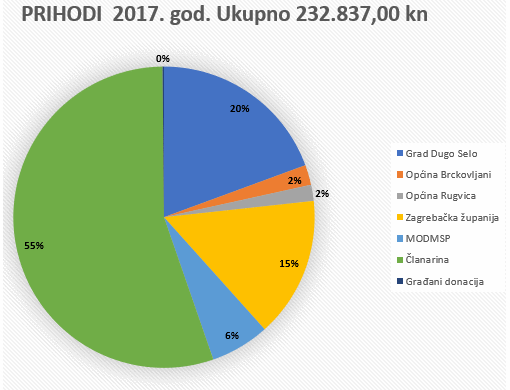 Prihodi udruge ADHD I JA za 2017. godinu